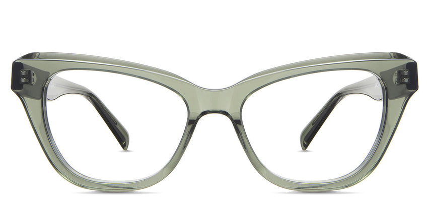 Ada Eyeglasses in the forest variant - is a transparent frame in green.