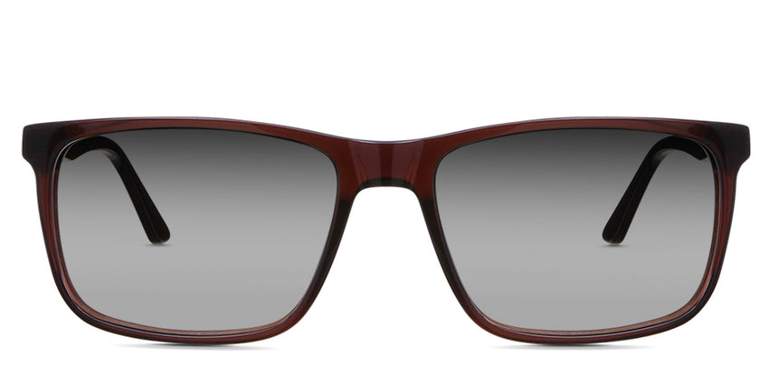 Belio black tinted Gradient sunglasses in burnish variant - is a full rimmed frame with built-in nose pad.