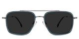 Dendro black tinted Standard Solid sunglasses in Noir variant - full rimmed frame and have clear silicone adjustable nose pads.