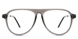 Ebon Eyeglasses in glaucous variant - it's a clear acetate frame in grey color 