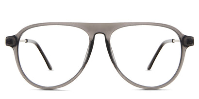 Ebon Eyeglasses in glaucous variant - it's a clear acetate frame in grey color 