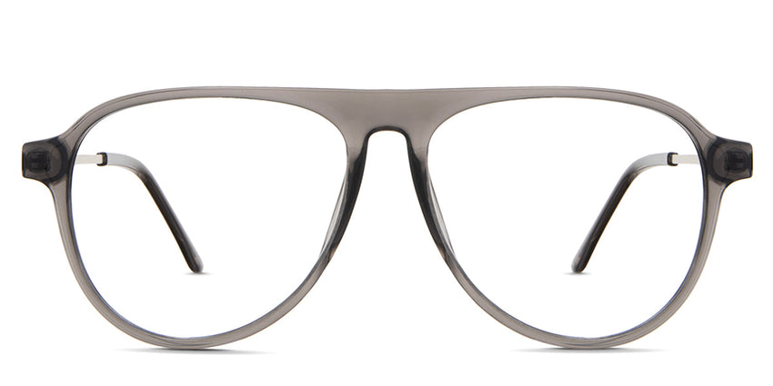 Ebon Eyeglasses in glaucous variant - it's a clear acetate frame in grey color 