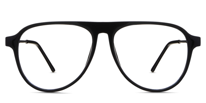 Ebon Eyeglasses in midnight variant - it's a black full rimmed frame.