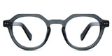 Ellis Eyeglasses in granite variant - it's an acetate frame with extended end piece 