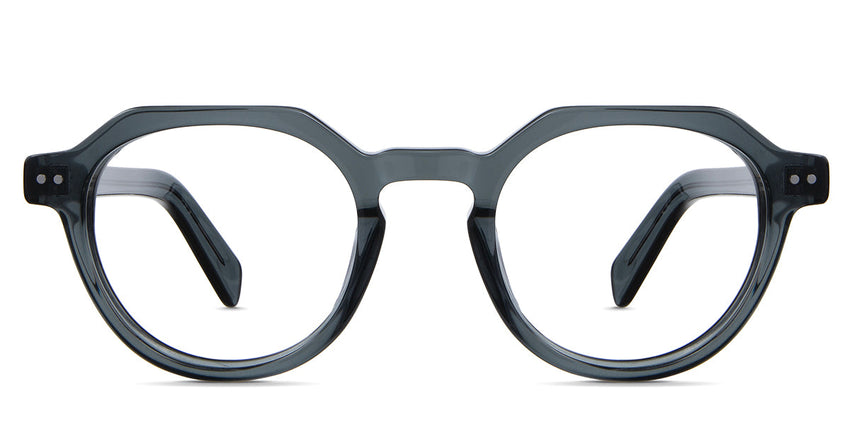 Ellis Eyeglasses in granite variant - it's an acetate frame with extended end piece 