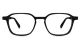 Hank Eyeglasses in midnight variant - it's a square shaped acetate frame in black color 