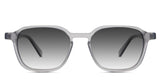 Hank black tinted Gradient sunglasses in Sposh variant it's an acetate frame in crystal grey color and have a keyhole-shaped nose bridge.