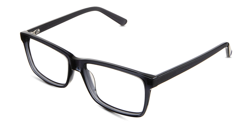 Iniko Eyeglasses in moonlit variant - it's a transparent frame with 15mm nose bridge.