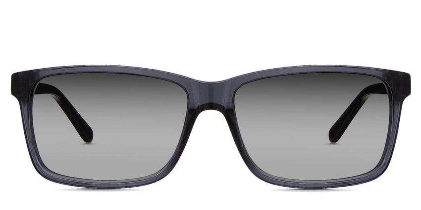 Iniko black tinted Gradient sunglasses in Moonlit variant - it's a transparent frame with 15mm nose bridge. it's a transparent frame with 15mm nose bridge. 