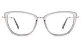 Ira Eyeglasses in the isabelline - it's a full-rimmed frame in gray crystal color.