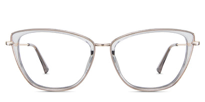 Ira Eyeglasses in the isabelline - it's a full-rimmed frame in gray crystal color.