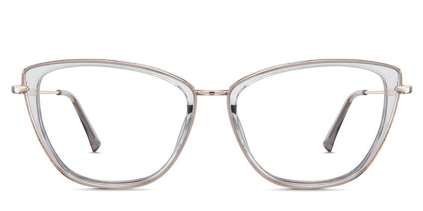 Ira Eyeglasses in the isabelline - it's a full-rimmed frame in gray crystal color.