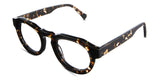 Jax Eyeglasses in bison variant - the 24mm wide nose bridge has built in nose pads 