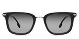 Koa Black Sunglasses Gradient in the linux variant - it's a square frame with a combination of metal temple and an acetate rim.