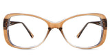 Lois Eyeglasses in ocher variant - is an oval frame in brown.  best seller New Releases Latest