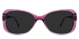 Lois Black Sunglasses Standard Solid in the tayberry variant - is a full-rimmed frame with a narrow nose bridge and a name and size imprint inside the arm.