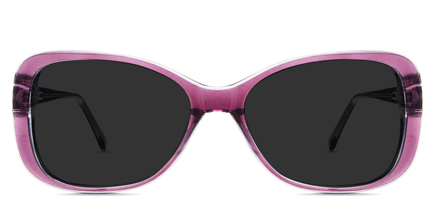 Lois Black Sunglasses Standard Solid in the tayberry variant - is a full-rimmed frame with a narrow nose bridge and a name and size imprint inside the arm.