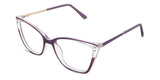 Mila eyeglasses in the biborka variant - have a high U-shaped nose bridge.