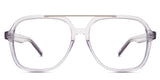 Myla Eyeglasses in the verbena variant - it's a medium overall size frame with a narrow nosebridge.