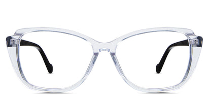 Nanu Eyeglasses in astilbe variant - it's a medium colorless frame with black temple arms. best seller New Releases Latest