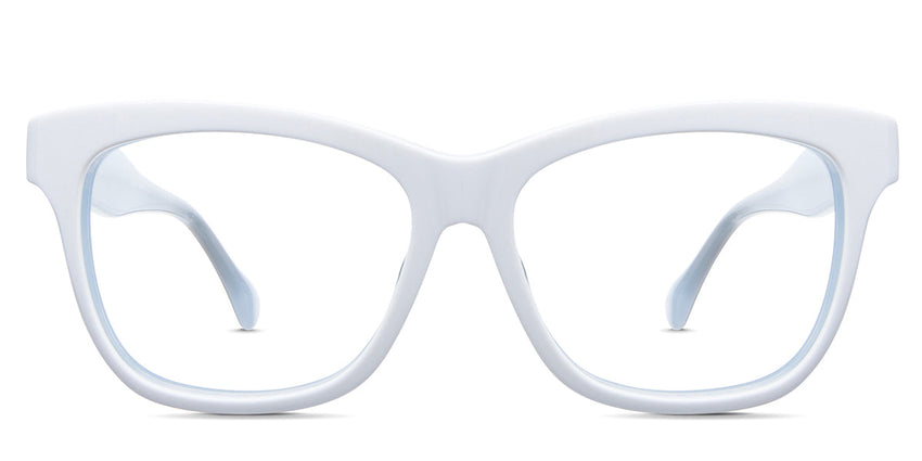 Nyla Eyeglasses in daisy variant - it has U-shaped nose bridge. 