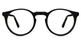 Seraph Eyeglasses in midnight variant - it's a round full rimmed acetate frame in black color 