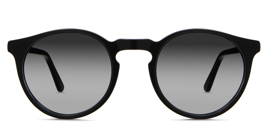 Seraph black tinted Gradient sunglasses in Midnight variant - it's a round full rimmed acetate frame in black color and it's a round full rimmed acetate frame in black color 