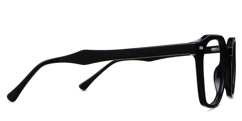 Wren eyeglasses in midnight variant - the temple arm is 145mm; frame size is 49-22-145