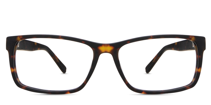 Ziba Eyeglasses in affogato variant - it's an acetate frame with U-shaped nose bridge. 