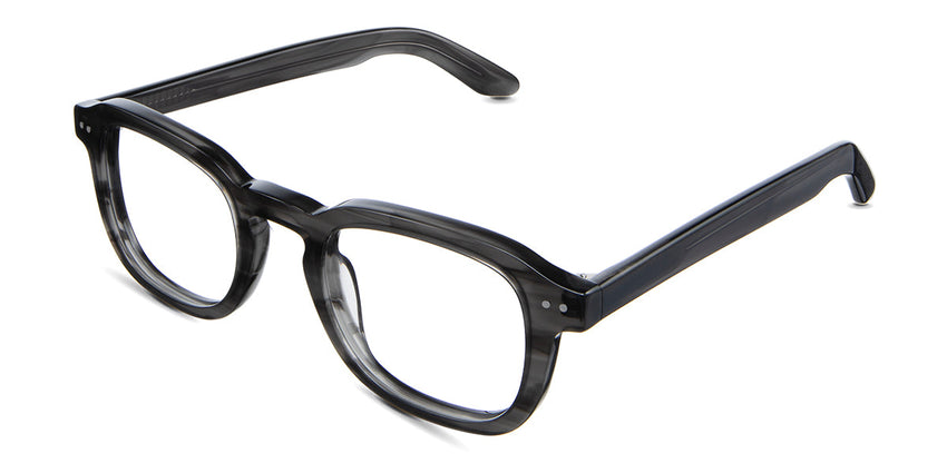 Zuri Eyeglasses in melanite variant - the nose bridge is 23mm wide 