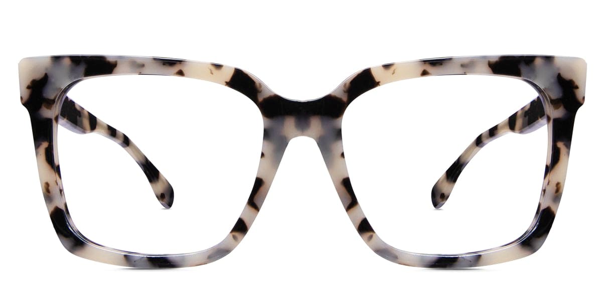 Tanu glasses in sultry variant in tortoiseshell pattern - thin square frame fits to oval face shape