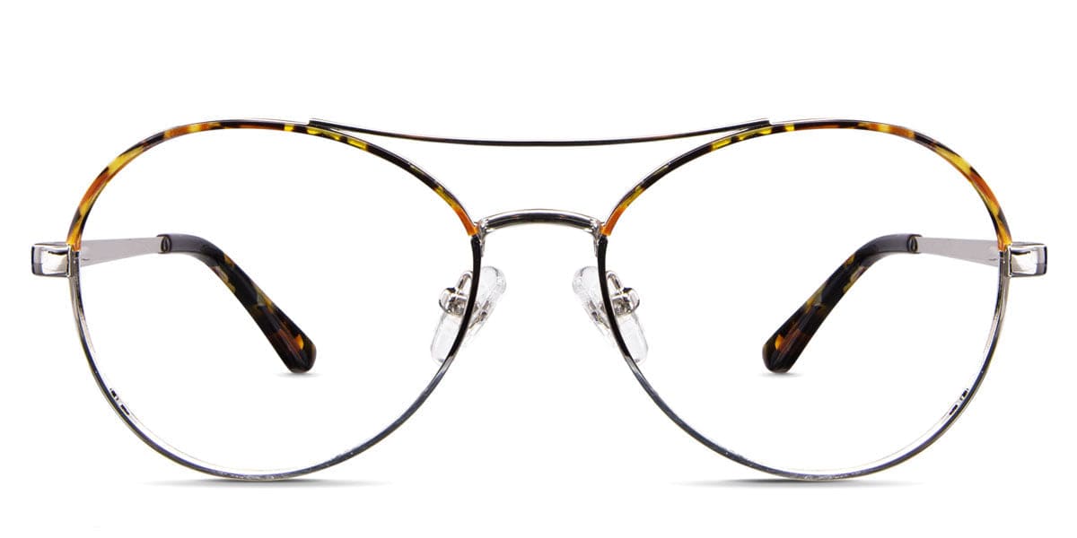 Wilson glasses in lattice variant - round frame in yellow orange and black shades of colours